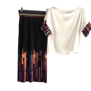 🔥LOLIPOP 🍭MULTI-COLOURED STRIPED PLEATED SKIRT SET 🤭